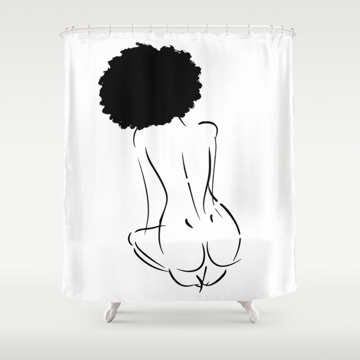 Nude in Black No. 2 Shower Curtain Gallery Image 1