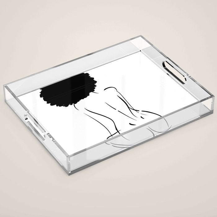 Nude in Black No. 2 Acrylic Tray Gallery Image 1