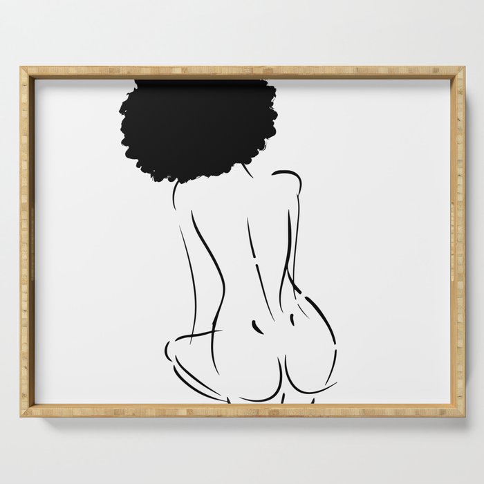 Nude in Black No. 2 Serving Tray Gallery Image 1