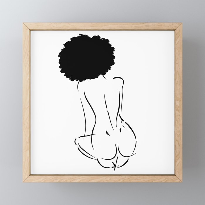 Nude in Black No. 2 Mini Art Print Gallery Image 1
