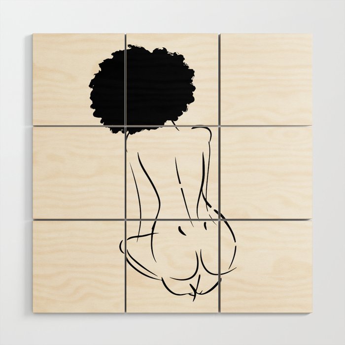 Nude in Black No. 2 Wood Wall Art Gallery Image 1