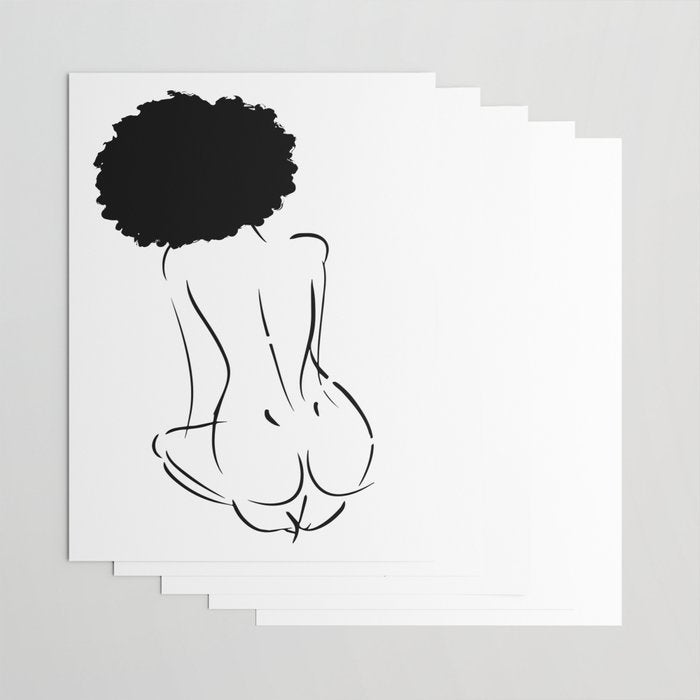 Nude in Black No. 2 Wrapping Paper Gallery Image 3