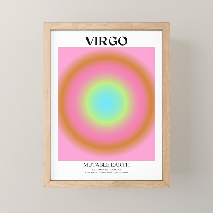 Virgo Gradient Print Mini Art Print Gallery Image 1