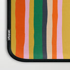 Colorful Summer Stripes Vertical Pattern Green Mustard Orange Pink Blue Laptop Sleeve Gallery Image 3