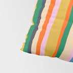 Colorful Summer Stripes Vertical Pattern Green Mustard Orange Pink Blue Pillow Sham Gallery Image 4