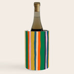 Colorful Summer Stripes Vertical Pattern Green Mustard Orange Pink Blue Wine Chiller Gallery Image 3