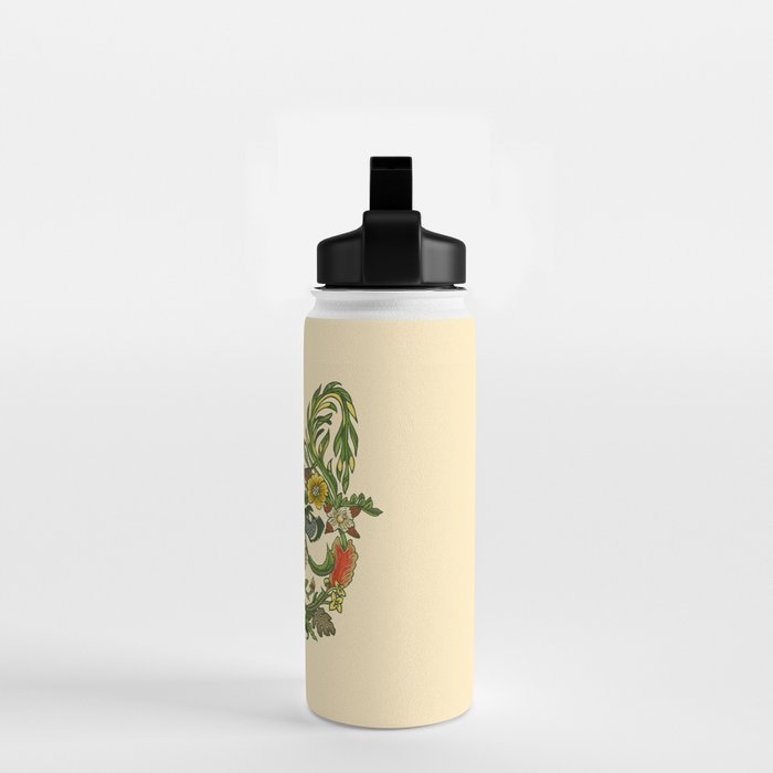 Botanical French Bulldog Water Bottle Gallery Image 2