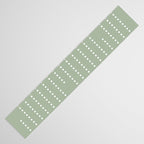 Sage Green and White Minimal Dots Pattern Table Runner Gallery Image 3