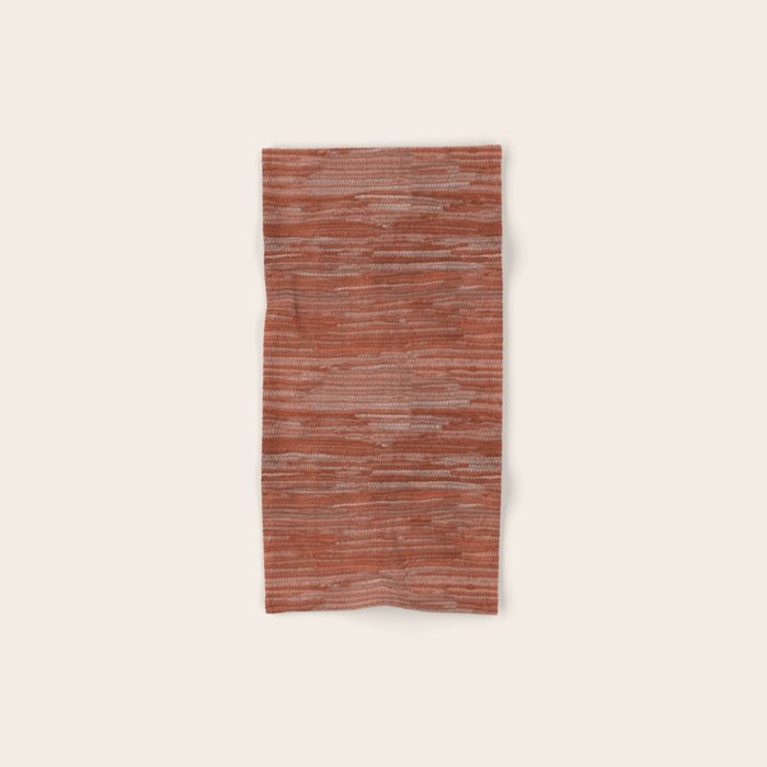 Old Market Textile in Faded Terracotta Bath Towel Gallery Image 1
