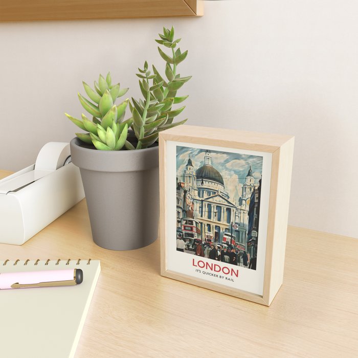 London, It's Quicker by Rail, 1939 Mini Art Print Gallery Image 2