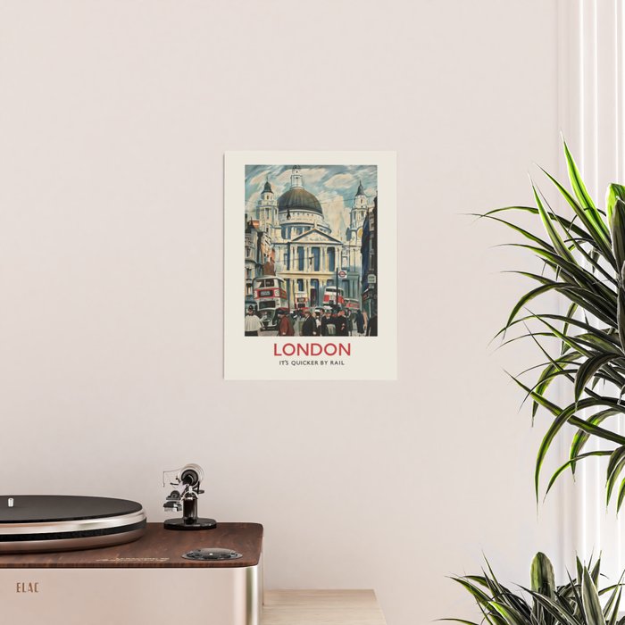 London, It's Quicker by Rail, 1939 Poster Gallery Image 2