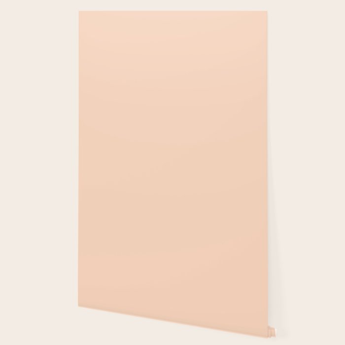 Soft Apricot Buff Solid Color Wallpaper Gallery Image 2