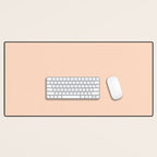 Soft Apricot Buff Solid Color Desk Mat Gallery Image 1