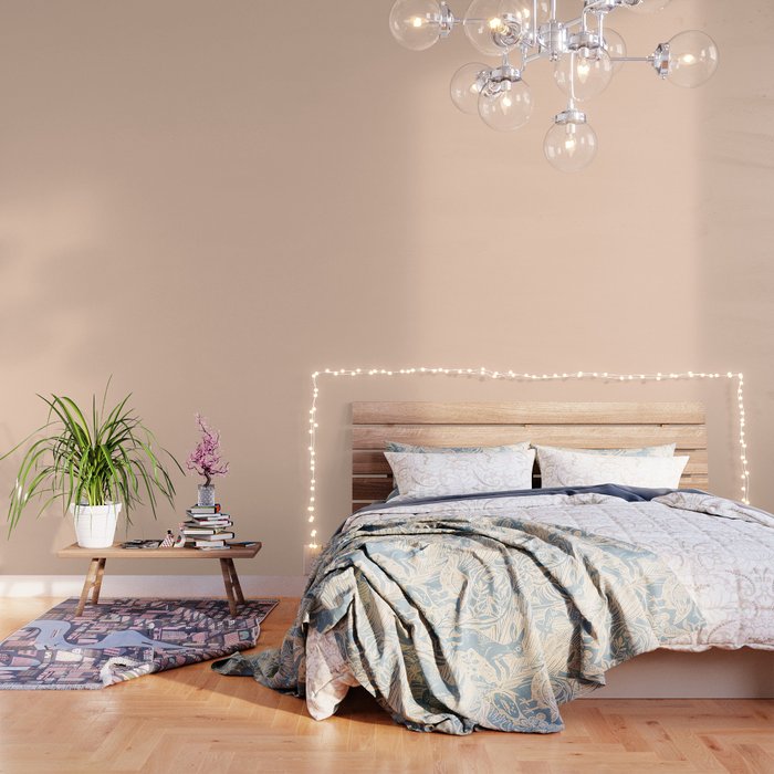 Soft Apricot Buff Solid Color Wallpaper Gallery Image 3