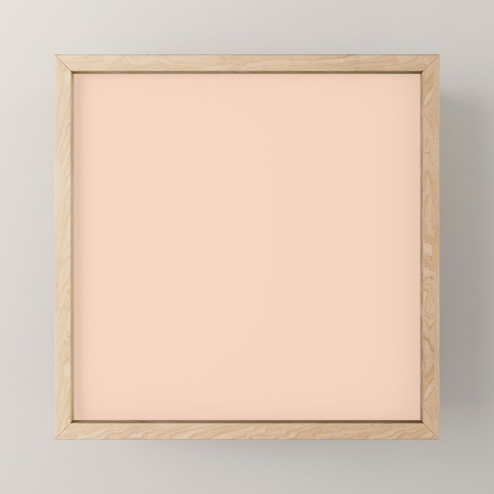 Soft Apricot Buff Solid Color Mini Art Print Gallery Image 1