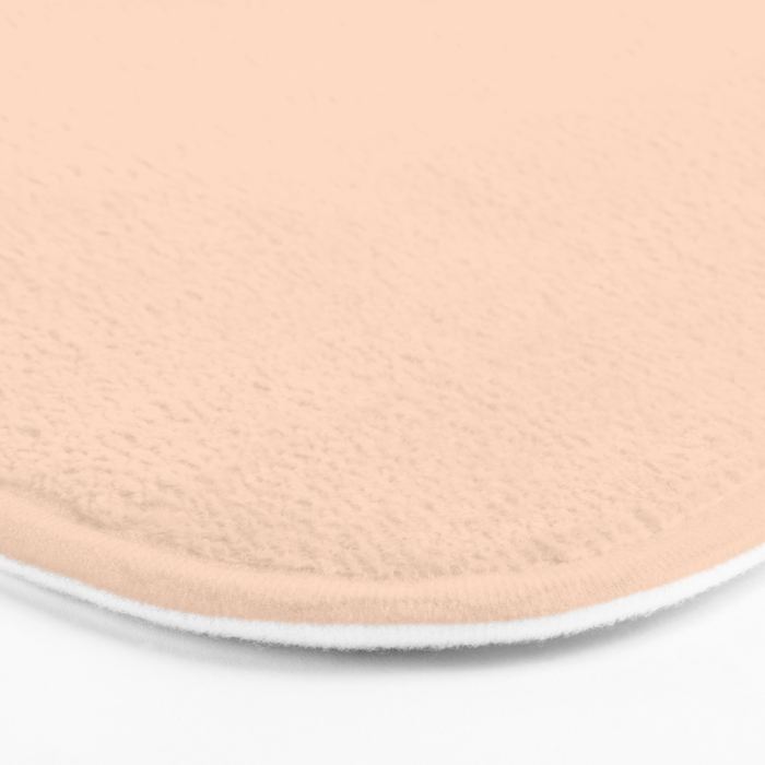 Soft Apricot Buff Solid Color Bath Mat Gallery Image 3