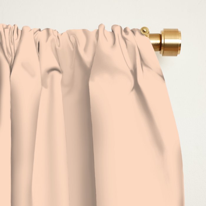 Soft Apricot Buff Solid Color Window Curtain Gallery Image 2
