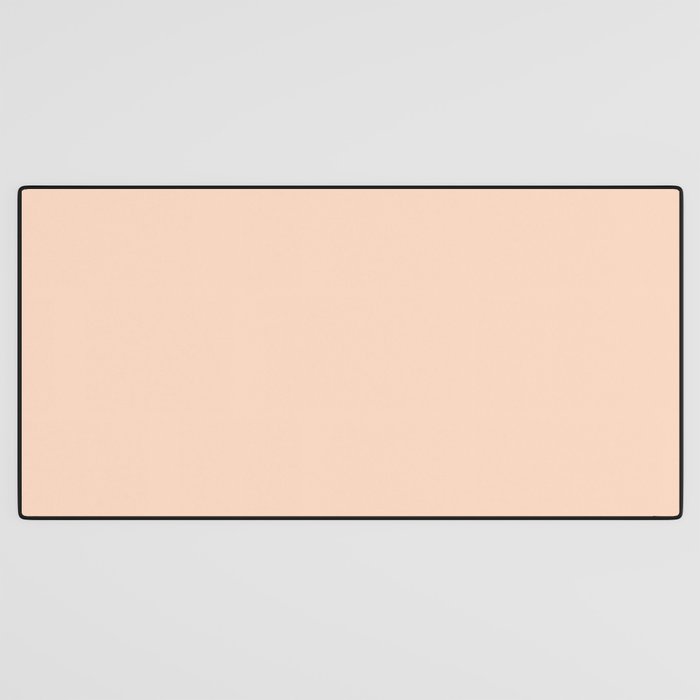 Soft Apricot Buff Solid Color Desk Mat Gallery Image 3