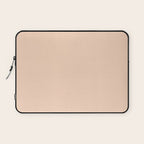 Soft Apricot Buff Solid Color Laptop Sleeve Gallery Image 1