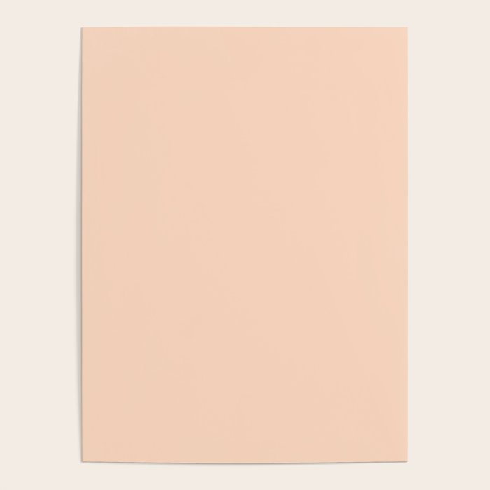 Soft Apricot Buff Solid Color Poster Gallery Image 4