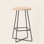 Soft Apricot Buff Solid Color Stool Gallery Image 1