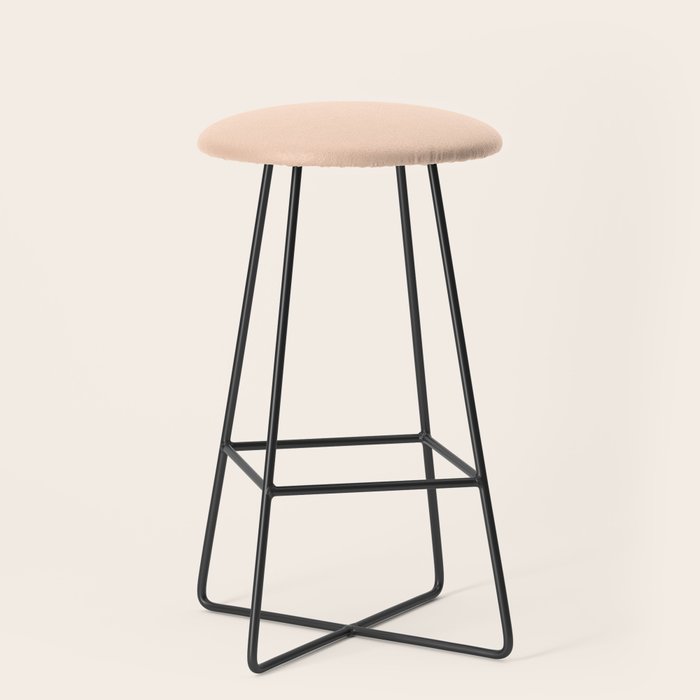 Soft Apricot Buff Solid Color Stool Gallery Image 1