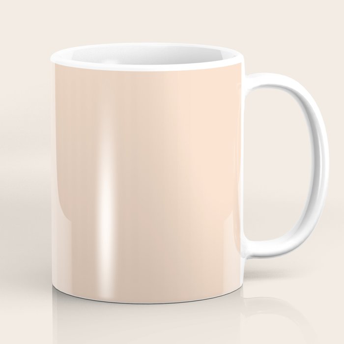 Soft Apricot Buff Solid Color Coffee Mug Gallery Image 1