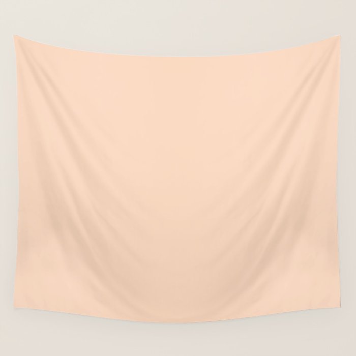Soft Apricot Buff Solid Color Wall Tapestry Gallery Image 1