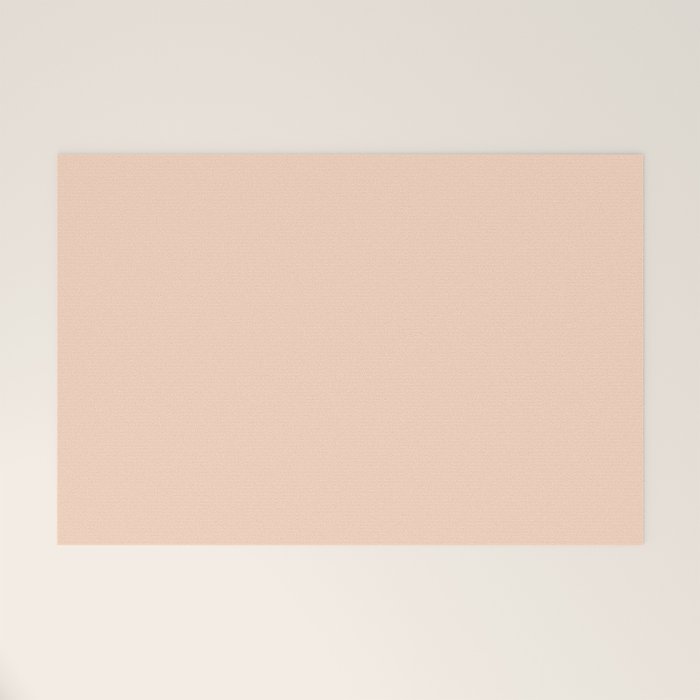 Soft Apricot Buff Solid Color Welcome Mat Gallery Image 1