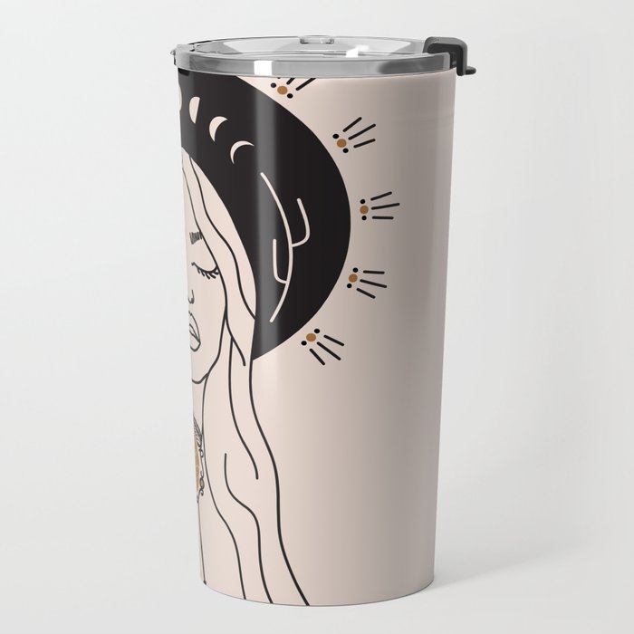 Desert Angel in Black & Cream Travel Mug Gallery Image 2