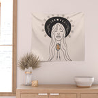Desert Angel in Black & Cream Wall Tapestry Gallery Image 2