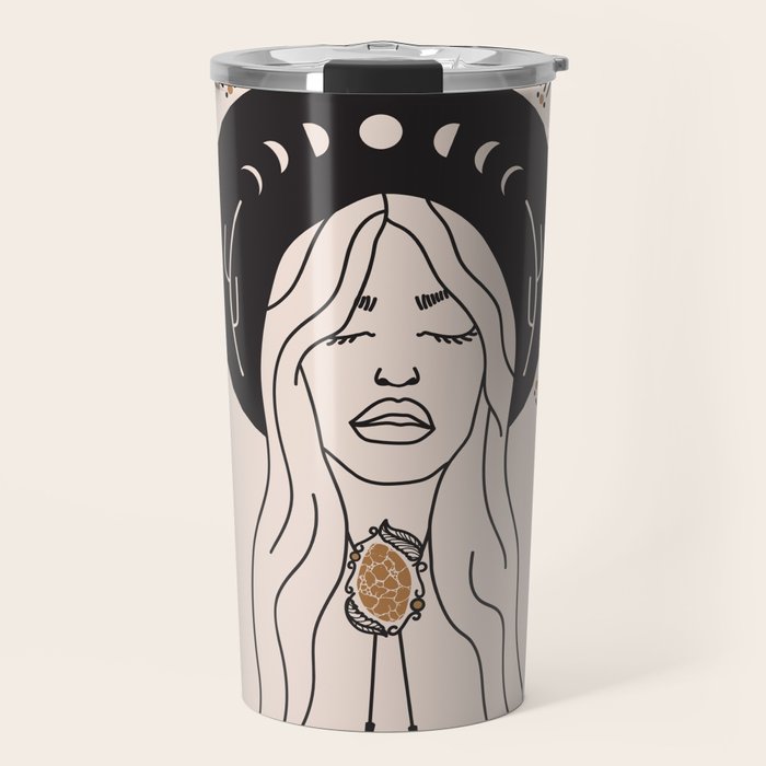 Desert Angel in Black & Cream Travel Mug Gallery Image 1