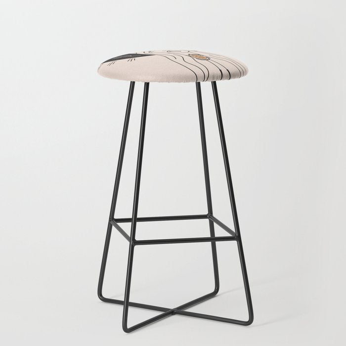 Desert Angel in Black & Cream Stool Gallery Image 1