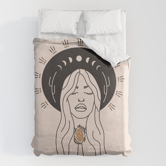 Desert Angel in Black & Cream Duvet Cover Gallery Image 6
