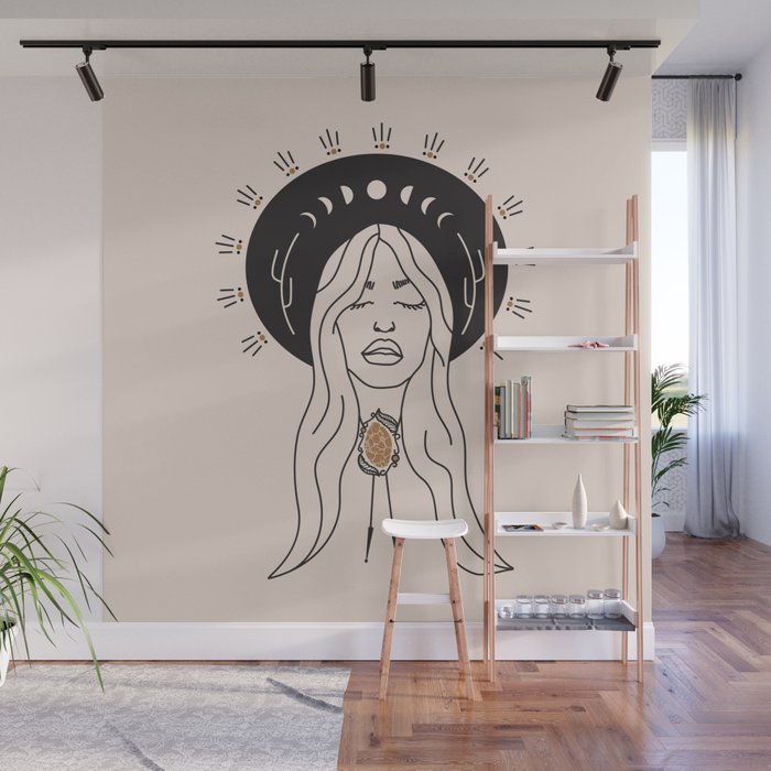Desert Angel in Black & Cream Wall Mural Gallery Image 1