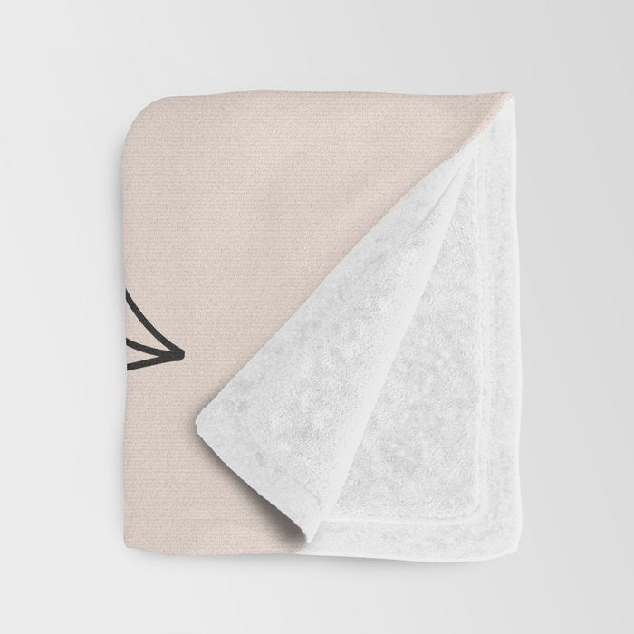 Desert Angel in Black & Cream Throw Blanket Gallery Image 3