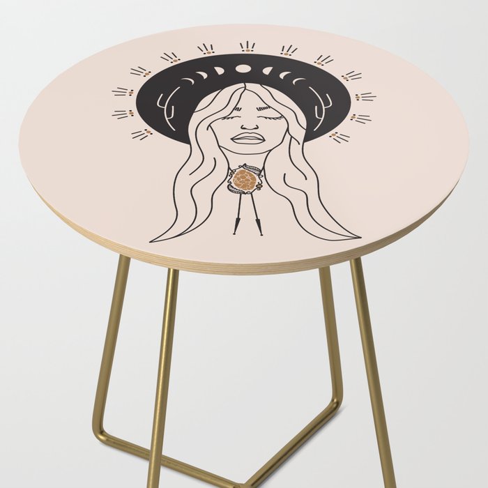 Desert Angel in Black & Cream Side Table Gallery Image 2