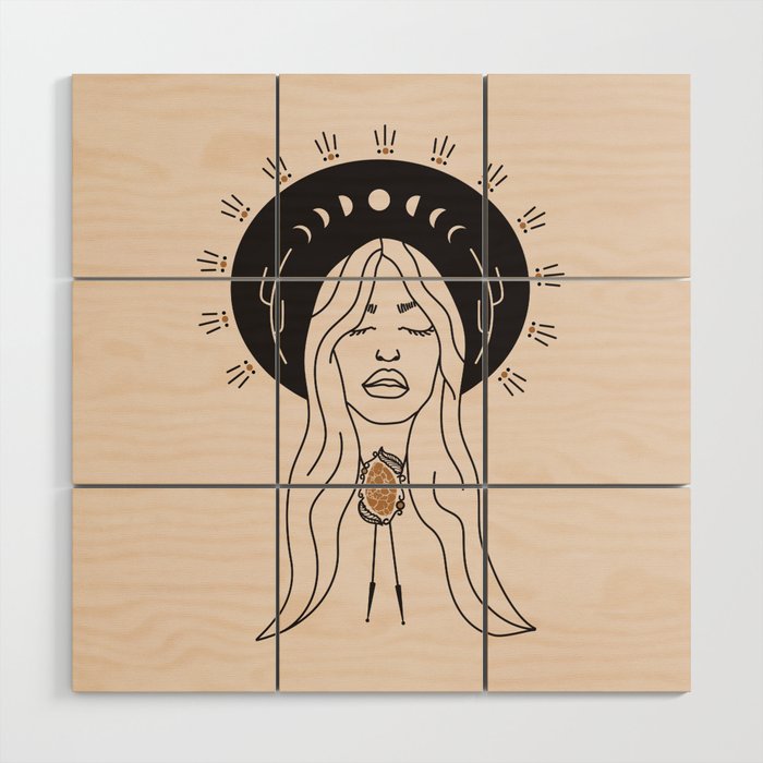 Desert Angel in Black & Cream Wood Wall Art Gallery Image 1