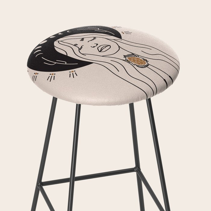 Desert Angel in Black & Cream Stool Gallery Image 2