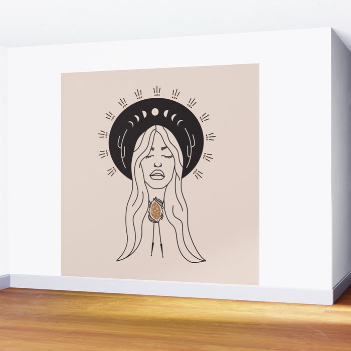 Desert Angel in Black & Cream Wall Mural Gallery Image 2