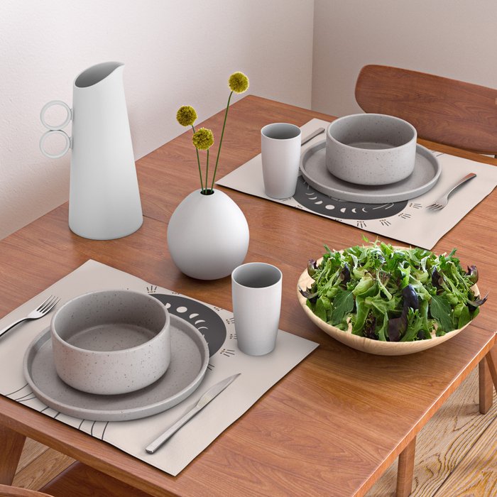 Desert Angel in Black & Cream Placemat Gallery Image 2