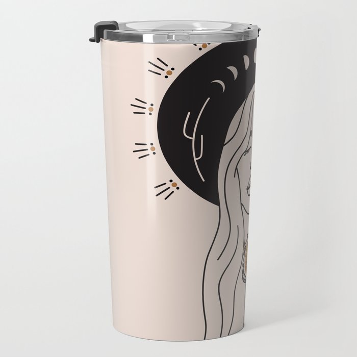 Desert Angel in Black & Cream Travel Mug Gallery Image 3
