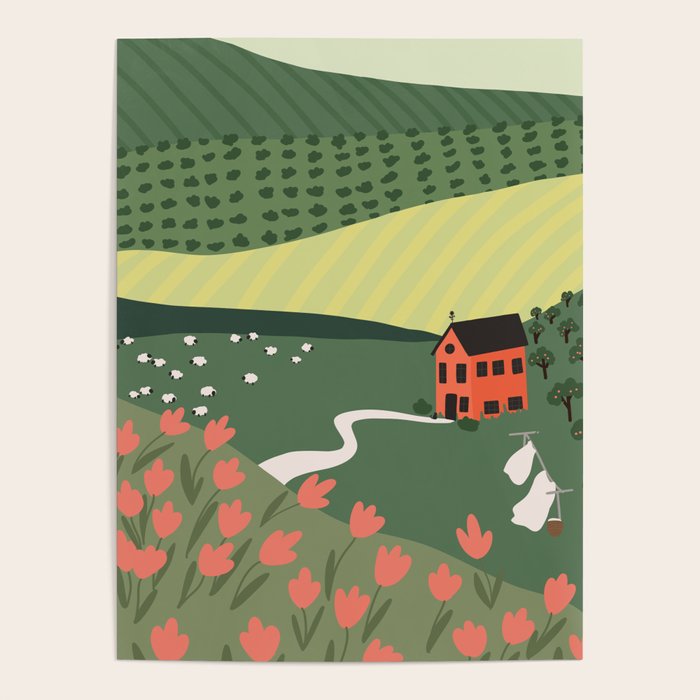 Idyllic Orchard Landscape Poster Gallery Image 4