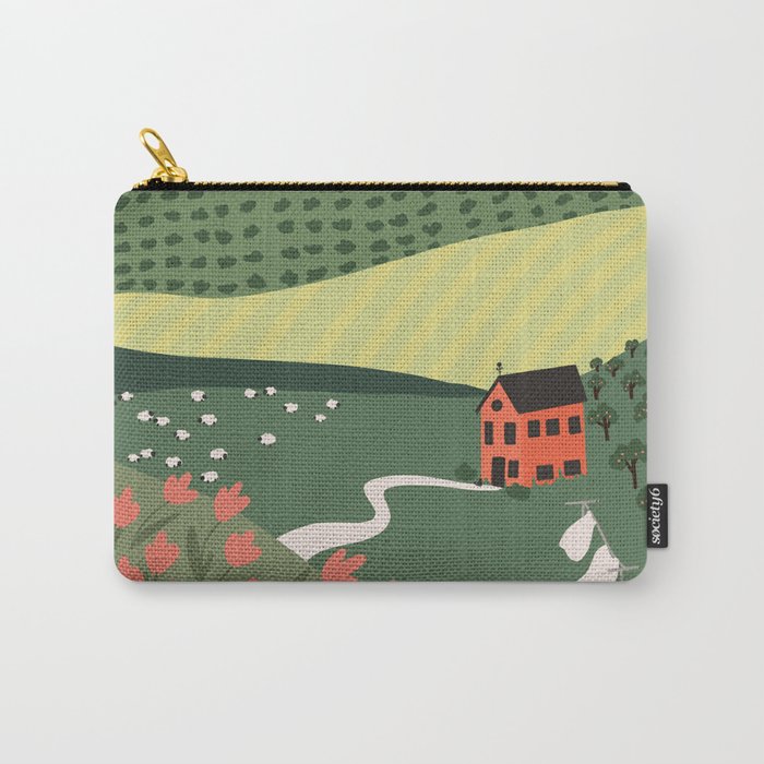 Idyllic Orchard Landscape Carry All Pouch Gallery Image 1
