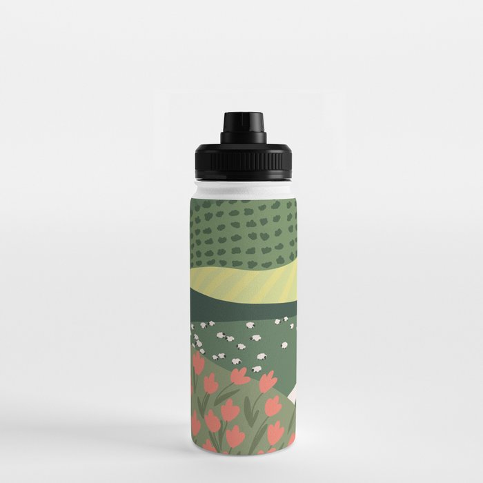 Idyllic Orchard Landscape Water Bottle Gallery Image 3
