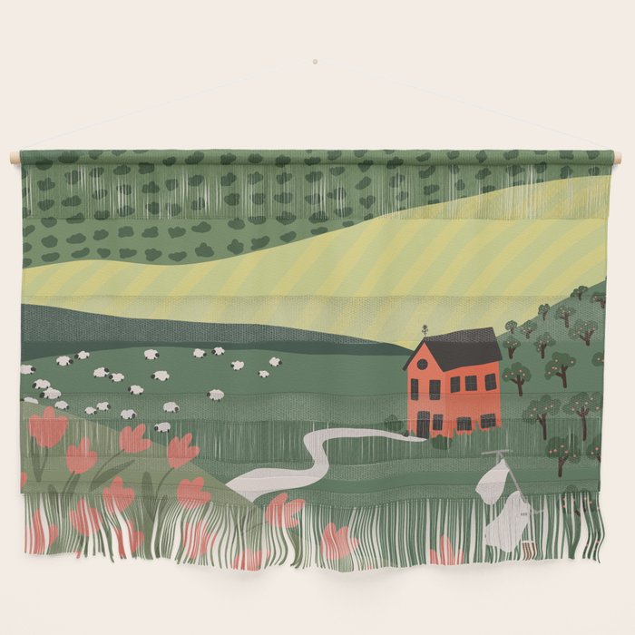 Idyllic Orchard Landscape Wall Hanging Gallery Image 1