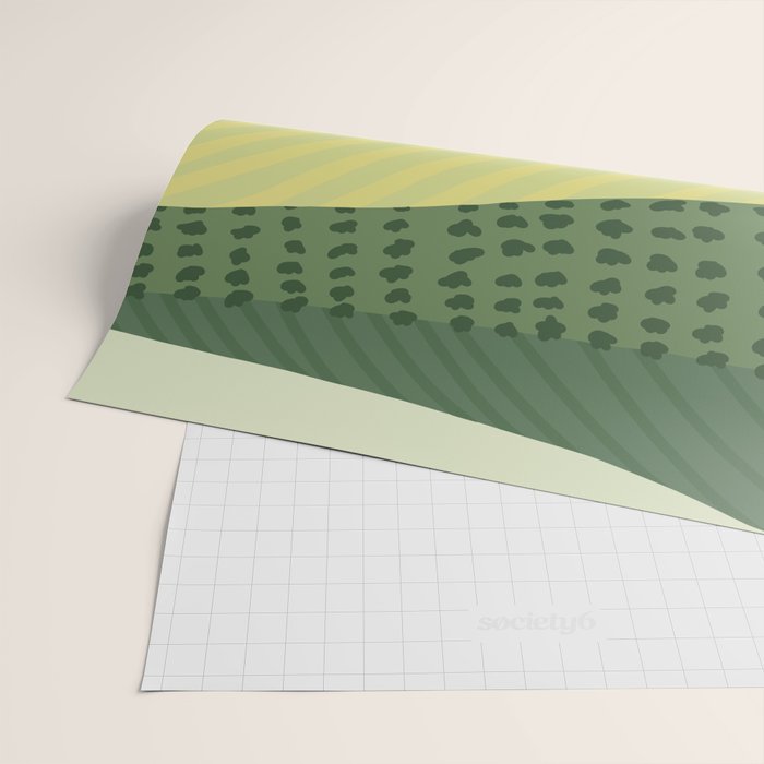 Idyllic Orchard Landscape Wrapping Paper Gallery Image 2