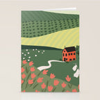 Idyllic Orchard Landscape Stationery Card Gallery Image 2