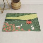 Idyllic Orchard Landscape Rug Gallery Image 1