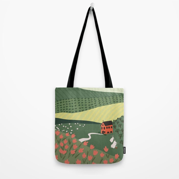 Idyllic Orchard Landscape Tote Bag Gallery Image 2